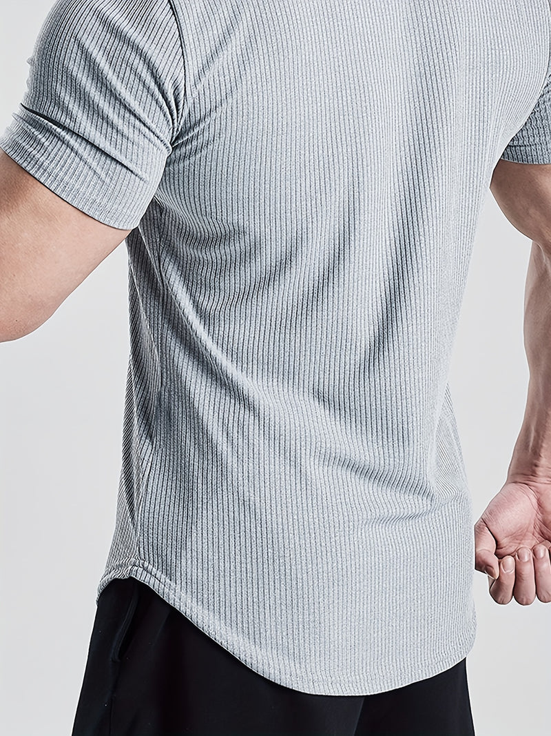 Camiseta Fitness de Malha Respirável e Elástica