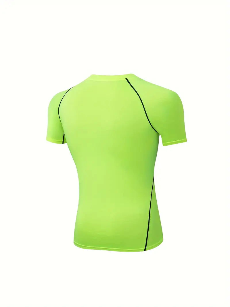 Camisa Esportiva de Compressão que Absorve a Umidade, Ideal para Treinos