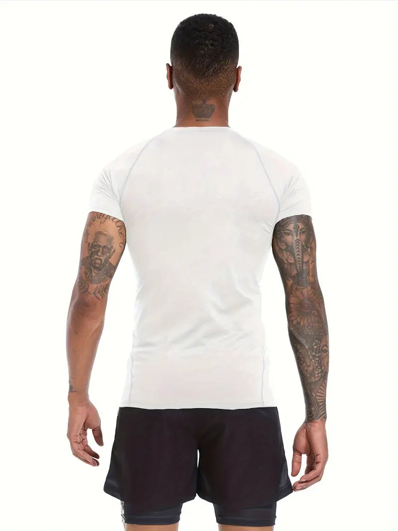 Camisa Esportiva de Compressão que Absorve a Umidade, Ideal para Treinos