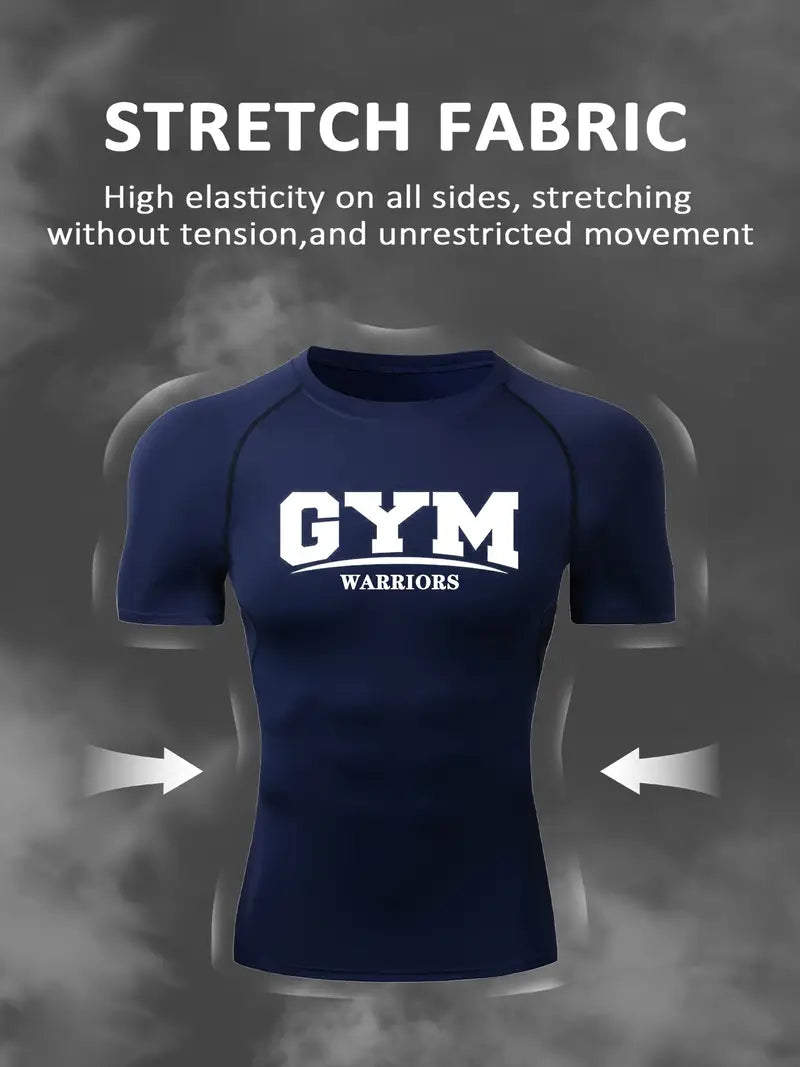 Camisa Esportiva de Compressão que Absorve a Umidade, Ideal para Treinos