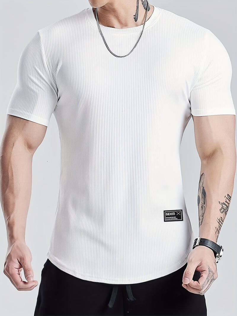 Camiseta Fitness de Malha Respirável e Elástica