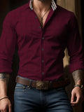 Camisa de Botão de Manga Comprida Modelo Slim