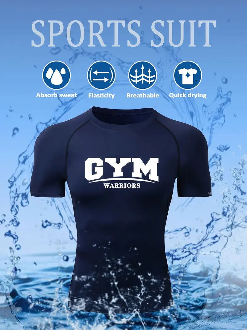 Camisa Esportiva de Compressão que Absorve a Umidade, Ideal para Treinos
