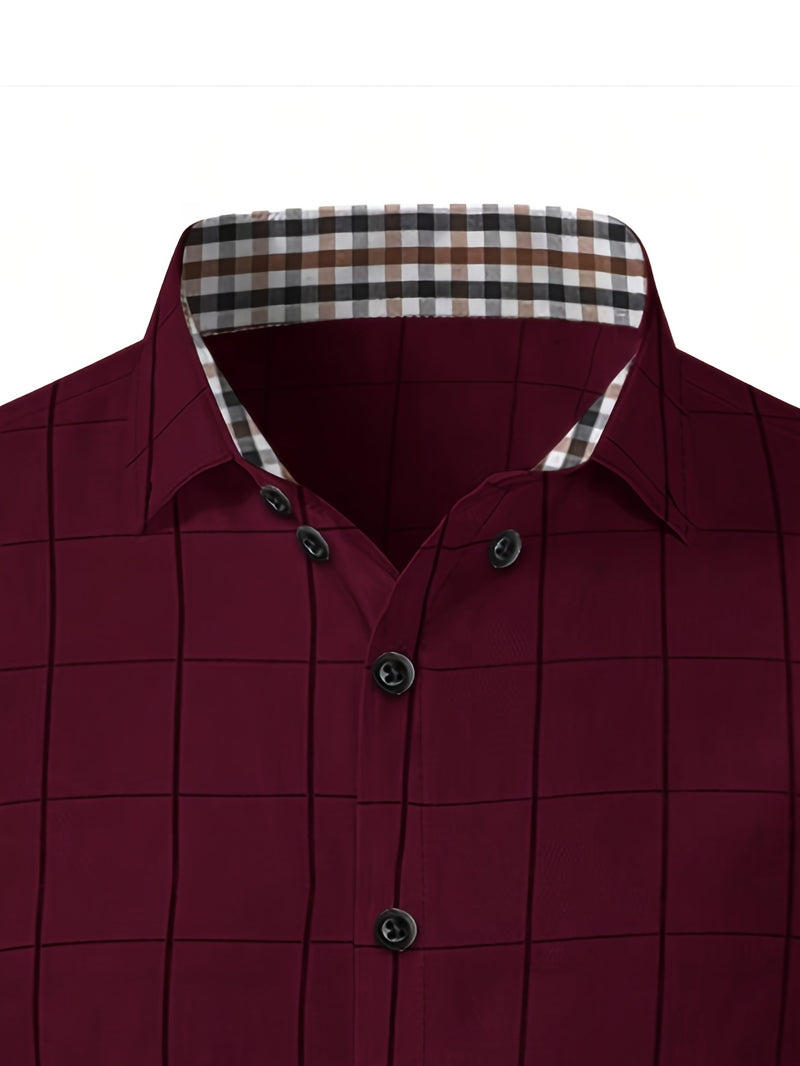 Camisa de Botão de Manga Comprida Modelo Slim
