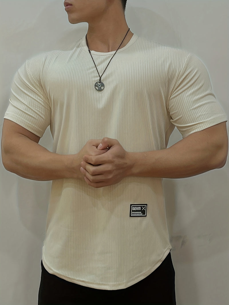 Camiseta Fitness de Malha Respirável e Elástica